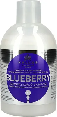 Produktbild von Kallos KJMN Blueberry Revitalizing Shampoo, 1000 ml, Shampoo, Frauen, beschädigtes Haar, trockenes Haar, Ernährung, Revitalisierend, Glanz, Flasche