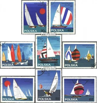 Produktbild von Briefmarken Polen 1965 Mi 1587-1594 (kompl.Ausg.) postfrisch Segel-Weltmeisterschaften in der Klasse Finn-Dingi