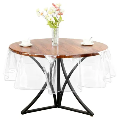Produktbild von Tischdecke Transparent Rund 152 cm PVC Wasserdicht Schmutzabweisend