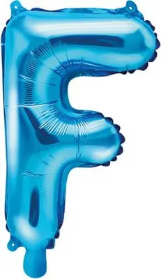 Produktbild von Folienballon Buchstabe "F" blau 35 cm