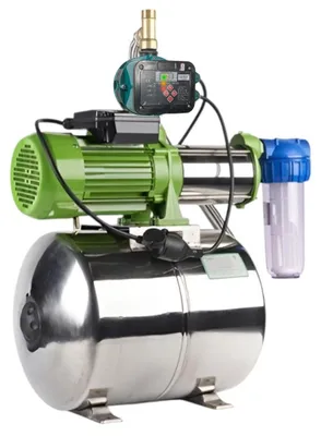 Produktbild von CHM GmbH® Hauswasserwerk 100 Liter, 1100 Watt 5,5 Bar einstellbare Pumpensteuerung/Trockenlaufschutz, KI-generiertes Bild