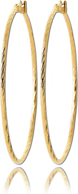 Image de Balia créoles dorées à l'or jaune 750 D2JBEC003V