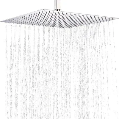 Produktbild von Famanu Duschkopf 16'' Quadrat - Hochdruck Regendusche Edelstahl - Großer Verstellbarer Duschspray