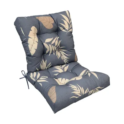 Produktbild von Gartenstuhl Hochlehner Auflagen, Outdoor Kissen für Gartenmöbel Auflagen Stuhl,Wasserfest Sitzkissen mit Rückenkissen Polster Set für Gartenstühle,Grau