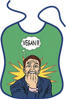 Erwachsenen Latz Vegan Partygag Geburtstag Geschenk JGA Herren witzige Geschenkidee Vatertag