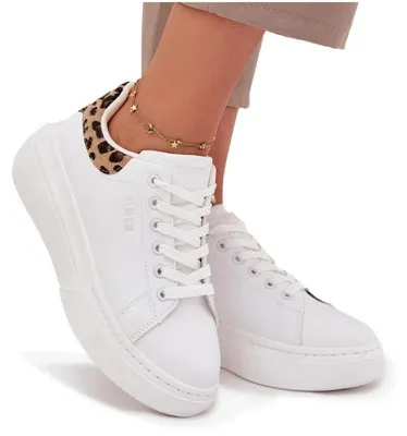 Zdjęcie produktu dla Sneakersy Damskie Na Platformie Big Star SS274247 Białe Panterka 39