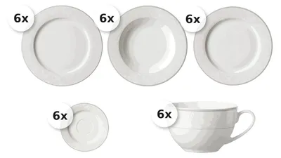 Produktbild von Kaffee- und Tafelservice 30 tlg. Isabella