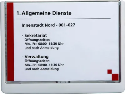 Produktbild von DURABLE Türschild CLICK SIGN A5 quer, 486602 weiß
