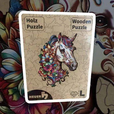 Produktbild von Creative-Art Wooden-Puzzle Holzpuzzle HEUER Motiv: Einhorn 2, 212 Teile, L