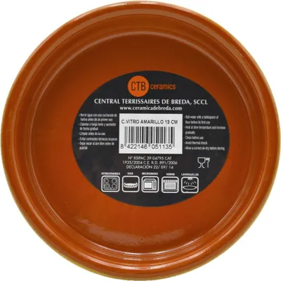 Obrázek produktu pro CTB Ceramics Hliněná mísa/Cazuela/Tapas bowl/Španělské nádobí žlutá 13cm průměr
