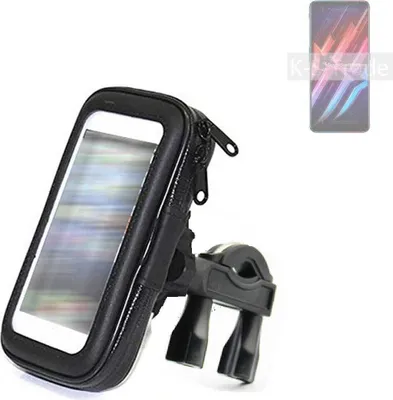 Produktbild von K-S-Trade Fahrrad-Halterung kompatibel mit nubia Red Magic 6 Handy-Halterung Halter Lenkstange Fahrradhalterung Motorrad Bike Mount Wasserabweisend