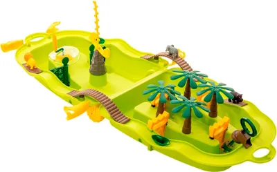 Produktbild von Starplast Jungle Water Fun Trolley in Grün | Klappbare Wasserbahn in Koffer mit Zubehör | Wasserspielzeug aus Kunststoff