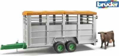 Produktbild von bruder Viehtransportanhänger mit Kuh, Modellfahrzeug