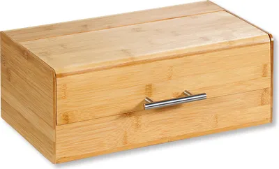 Produktbild von Kesper Brotkasten mit Klappdeckel, 36 x 20 x 14 cm, aus Bambus, , Brotbox und Griff, Aufbewahrungsbox, naturfarben