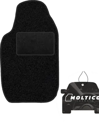 Produktbild von moto-MOLTICO Fahrer Fußmatte Auto Velours Fahrerseite Autoteppiche Schwarz Fahrermatte 1-teilig passend für Peugeot 206 1998-2009