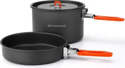 Produktbild von Famanu Campingkochgeschirrset - 4 Liter Topf und 1,5 Liter Bratpfanne
