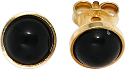 Produktbild von JOBO Ohrstecker 333 Gold Gelbgold 2 Onyxe Ohrringe