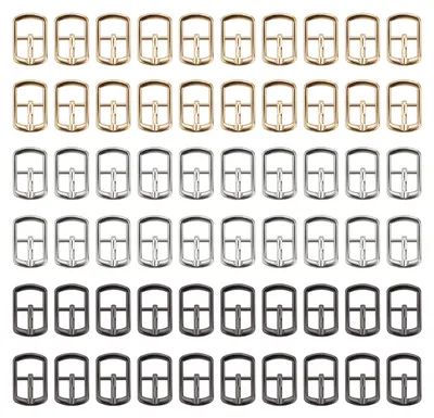 Image de Fermetures pour chaussures - Boucles métalliques pour ceintures, en remplacement - Lot de 60 pièces