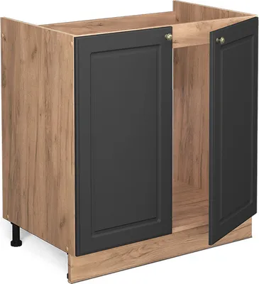 Produktbild von Spülenunterschrank Vicco Fame-Line Anthrazit-Gold 80 cm ohne Arbeitsplatte, Model 38338