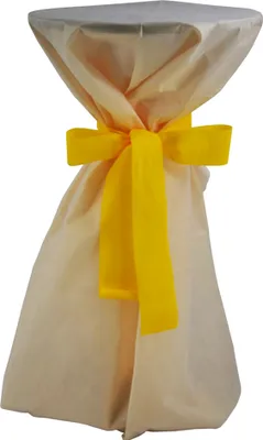 Produktbild von Sensalux Stehtischüberwurf: Creme, Schleifenband: Gelb