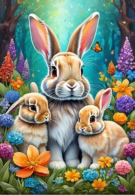 Image de Alipson Puzzle - Puzzle « Lapins de printemps » - 1 000 pièces