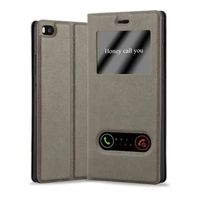 Image de Cadorabo Housse pour Huawei P8 Housse en marron Housse pour portable Book Case Cover Etui