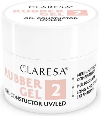Produktbild von CLARESA Rubber Gel Gel zum Aufbau und zur Verlängerung der Nägel 02 - 12 g