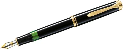 Produktbild von Pelikan M600, Schwarz, Gold, Integriertes Befüllsystem, Diamond, Harz, Gold, Kursiv nib, Gold/Rhodium