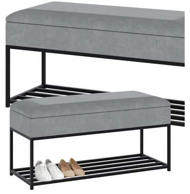 Produktbild von SCHUHREGAL – KISTE MIT ABLAGE 60 x 30 x 46 cm – SITZKISSEN FÜR DEN FLUR