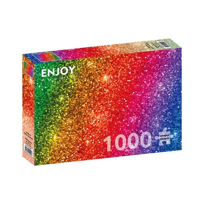 Produktbild von Puzzle mit 1000 Teilen Enjoy – Regenbogen-Glitzer-Farbverlauf