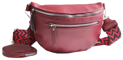 Produktbild von irisaa Umhängetasche Damen Crossbody Bag, 3 in 1 Schultertasche, Bauchtasche mit Reißverschluss und Verstellbarem breitem Gurt, Handtasche für Männer Frauen