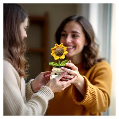Produktbild von Sonnenblumen Geburtstagsgeschenk für Frauen, Handgefertigtes Geschenk für Mama, Freundin, Schwester, Beste Freundin
