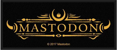 Obrázek produktu pro Mastodon - Logo - nášivka - polyesterová RO8353 (One Size) (Black/Yellow)
