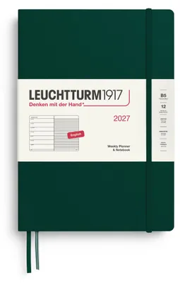 Produktbild von LEUCHTTURM1917 Wochenkalender 2027 Composition (B5) mit Notizbuch, liniert - Ter