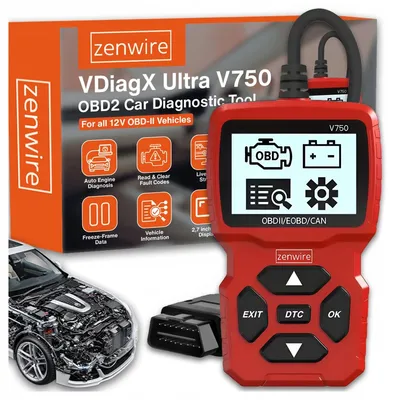 Obrázok produktu pre Diagnostické rozhranie - OBD2 - 2,7-palcový LCD displej - Live Data - Zobrazenie VIN a údajov o vozidle