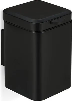 Produktbild von Famanu Abfalleimer 3 l - Wandmontage - Softclose - Edelstahl - mit Innenbehälter - Schwarz