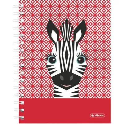 Produktbild von Herlitz Spiralboutiquebuch A5 Cute Animals Zebra