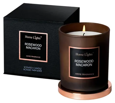 Produktbild von Home Lights, Rosewood & Macaron, Duftkerze, 215 g