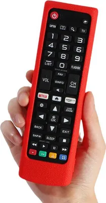 Produktbild von INF Schutzhülle aus Silikon für LG Universalfernbedienung, 2er Pack Rot