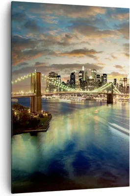 Produktbild von Bild auf Leinwand - Leinwandbild - Einteilig - Amerika Architektur New York - 70x100cm - Wand Bild - Wanddeko - Wandbilder - Leinwanddruck - Wanddekoration - Leinwand bilder - Wandbild - PA70x100-0226
