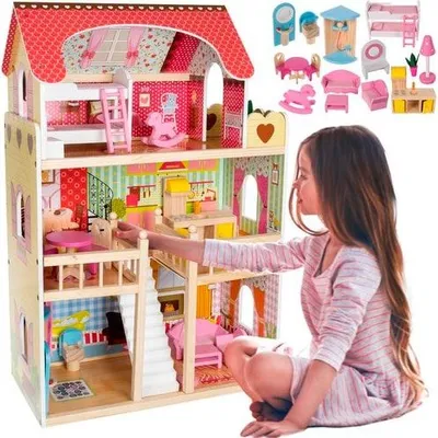 Produktbild von Puppenhaus aus Holz - Villa D11252