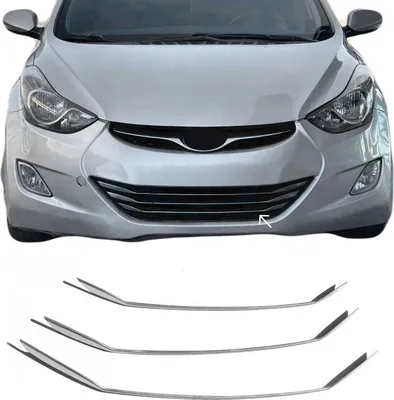 Zdjęcie produktu dla Listwy osłony chłodnicy Listwy osłony chłodnicy do Hyundai Elantra 2011-2015 chrom srebrny 3x