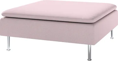 Produktbild von Dekoria Bezug für Söderhamn Fußhocker, rosa, 93 x 93 x 40
