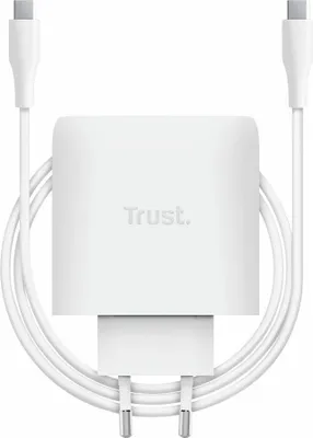 Produktbild von Trust Maxo USB-C-GaN-Ladegerät 65 W, Drinnen, AC, 20 V, 2 m, Weiß