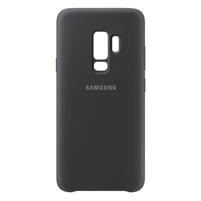 A dark gray Samsung phone case is shown from the back against a white background.