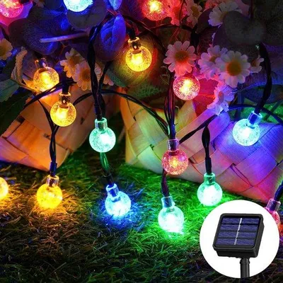 Image de Lampes solaires pour le jardin - Lampe solaire - Étanche - Extérieur - Lampe solaire - Multicolore