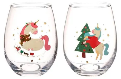 Image de Set de 2 grands verres licorne – 570 ml