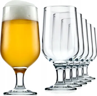 Produktbild von KADAX Biergläser "Noci", Trinkgläser, Weizengläser, Getränkegläser für Bier, Saft, Wasser, Cocktails, 385 ml, 6 Stück