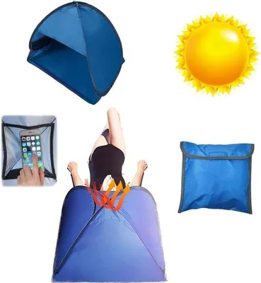 Immagine prodotto di Piccola tenda da spiaggia portatile con apertura automatica e borsa da trasporto