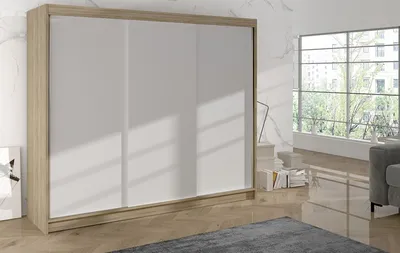 Obrázek produktu pro Šatní skříň DANIELLA 2 - šířka 200 cm, dub sonoma / bílá